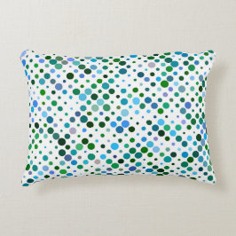 青カラフル、緑、ラベンダーパープルドット アクセントクッション