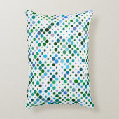 青カラフル、緑、ラベンダーパープルドット アクセントクッション (正面(垂直))