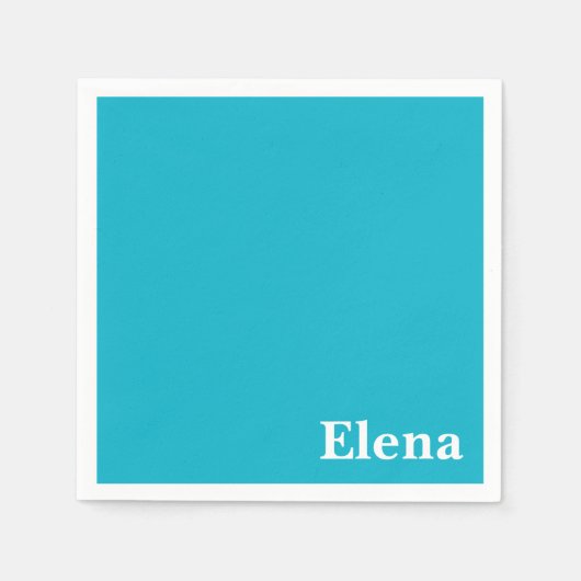 青カリブのカスタマイズ スタンダードカクテルナプキン (正面)