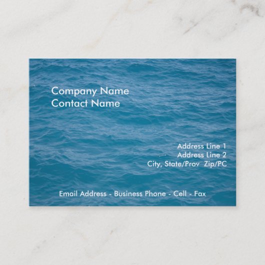 青カリブの水札テンプレート 名刺 (正面)