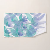 青カリブの緑の水の色の疑問に思花 バスタオルセット (ハンドタオル)