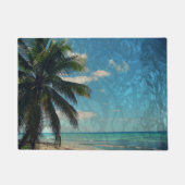 青カリブの色 ドアマット (正面)