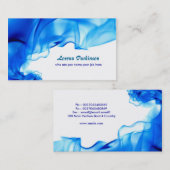 青カールの渦巻の名刺 名刺 (正面/裏面)