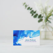 青カールの渦巻の名刺 名刺 (スタンド正面)