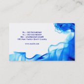 青カールの渦巻の名刺 名刺 (裏面)