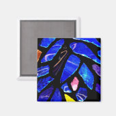 '青ガラス'磁石 マグネット (正面/裏面)