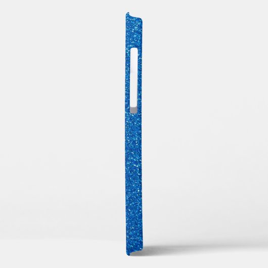 青ガーリーグリッター名パーソナライズされた Case-Mate iPhoneケース (裏面 / 左)