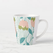 青ガーリーパーソナライズされた色とピンクエレガント カフェラテマグ (右)