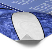 青ガーリー白バレーボールチームの写真 ポスター (角)