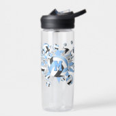 青ガーリー色のバレーボールとスター ウォーターボトル (左面)