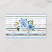 青キス数ブライダルシャワーゲームカード プレイスカード (裏面)