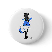 青キツネのバッジ