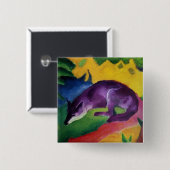 青キツネ1911年 缶バッジ (正面&裏面)