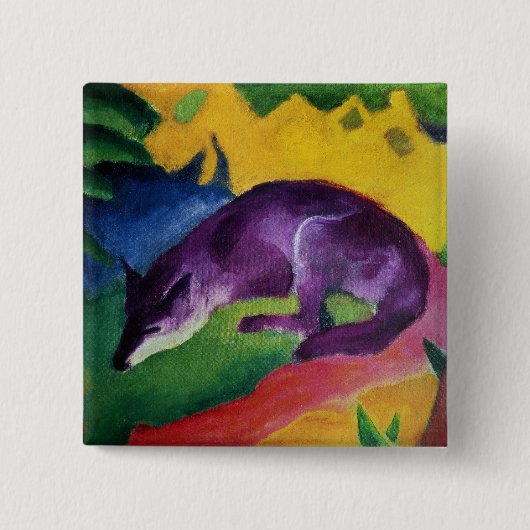 青キツネ1911年 缶バッジ (正面)