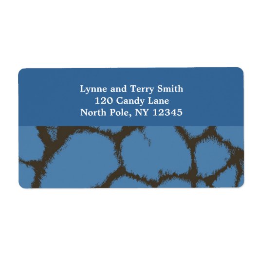 青キリンのファーパターン ラベル (正面)