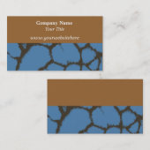 青キリン毛皮の柄の名刺 名刺 (正面/裏面)