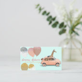 青キリン風船のモダンイベント計画 名刺 (スタンド正面)