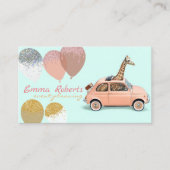 青キリン風船のモダンイベント計画 名刺 (正面)