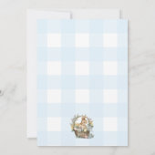 青ギンガムうさぎのイースターエッグハント 招待状 (裏面)