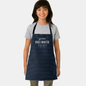 青ギンガム·フューチャー·グリル·マパーソナライズされたスター エプロン (インサイチュ)