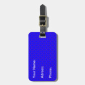 青クラシカル紫鮮やかラゲッジタグ付き ラゲッジタグ (正面縦)