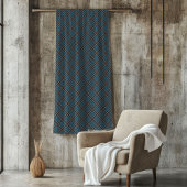 青クラシックと灰色のトーンを使用したのプレイド男性へスロー フリースブランケット