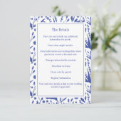 青クラシックエレガントの植物学結婚類 エンクロージャーカード (スタンド正面)