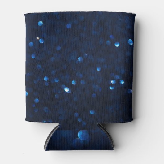 青クラシックグリッター、抽象芸術ぼやけバック。 缶クーラー (正面)