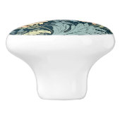 青クラシック柄の手描きモリスフローラ セラミックノブ (側面)