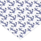 青クラシック白航海のいかり ショートテーブルランナー (コーナー)