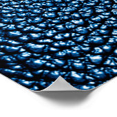 青クラシック革の背景のテクスチャをクローズアップ.bl ポスター (角)