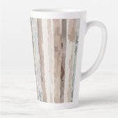 青クリームブラウンストライプ カフェラテマグ (右)