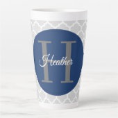 青クローバー パーソナライズされた カフェラテマグ (正面)