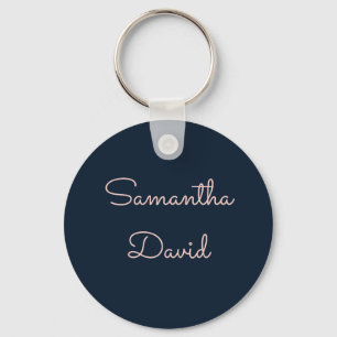 青クールとピンクの名前をカスタムする キーホルダー