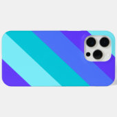 青クールと紫の斜めストライプ枠 Case-Mate iPhoneケース (裏面 (横))