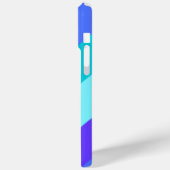 青クールと紫の斜めストライプ枠 Case-Mate iPhoneケース (裏面 / 左)