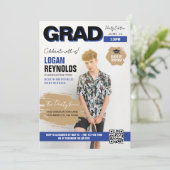 青クールと黒の写真雑誌カバー卒業 招待状 (スタンド正面)