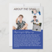 青クールと黒の写真雑誌カバー卒業 案内状 (裏面)