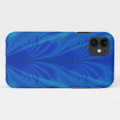 青クールフラクタルIphoneケース Case-Mate iPhoneケース (裏面(横))