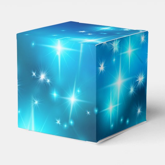 青クール光きらめく抽象芸術宇宙 フェイバーボックス (裏面サイド)