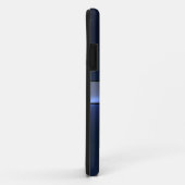 青クール光沢ステンレス鋼メタル7 Case-Mate iPhoneケース (裏面/右)