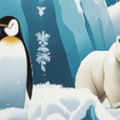 青クール北極シーン自己接着性壁材 壁紙 (縫い目)