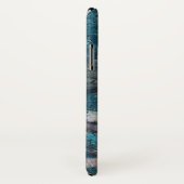 青クール抽象芸術大理石パターン(名前) Case-Mate iPhoneケース (裏面/右)