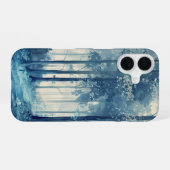 青クール林 iPhone 16ケース (裏面横)