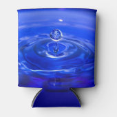 青クール水滴 缶クーラー (正面)