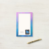 青クール水色の馬パーソナライズされた ポストイット (デスク上)