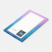 青クール水色の馬パーソナライズされた ポストイット (アングル)