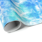 青クール海波パターン ラッピングペーパー (ロールコーナー)