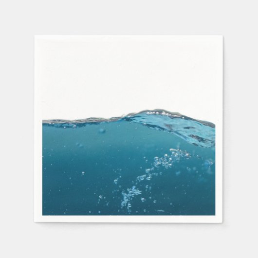 青クール澄ん波 スタンダードカクテルナプキン (正面)