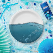 青クール澄ん波 ペーパープレート (パーティー)